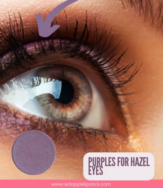 best eye shadow color for hazel eyes - purple hues